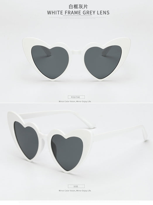 Love Heart Sunglasses cute sexy retro Cat Eye Vintage Sun Glasses