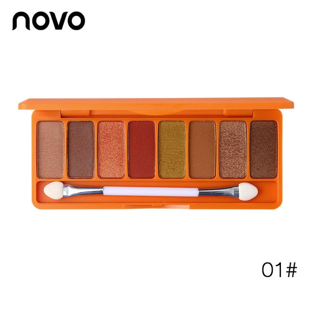 8 Color Silky Slide Eyeshadow Palette With Brush