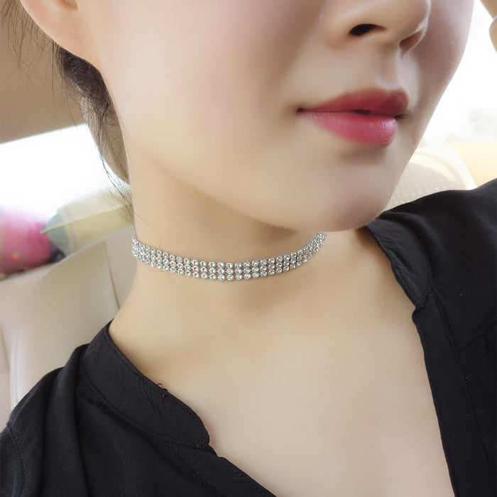 VenusFox Full Shining Crystal Rhinestone Choker