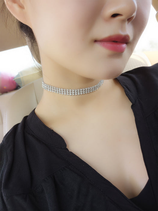 VenusFox Full Shining Crystal Rhinestone Choker