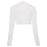 VenusFox Spring Summer Long Sleeve Open Stitch Casual Outwear Crop Jackets