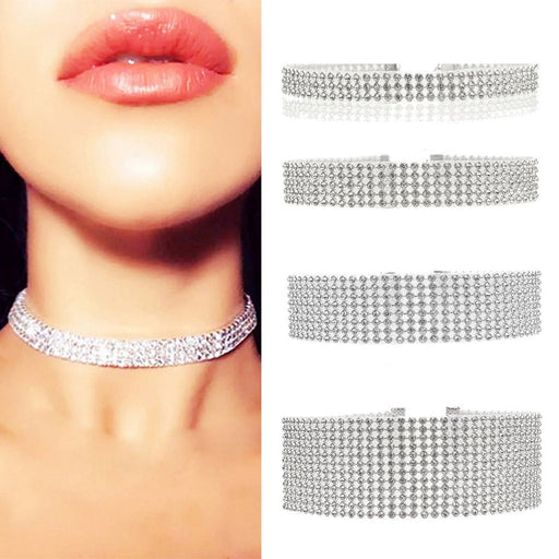 VenusFox Full Shining Crystal Rhinestone Choker