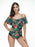 Plus size One Piece Vintage Green Floral Bathing Suit