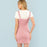 VenusFox Pink Slim Button Up Strap Short Preppy Dress