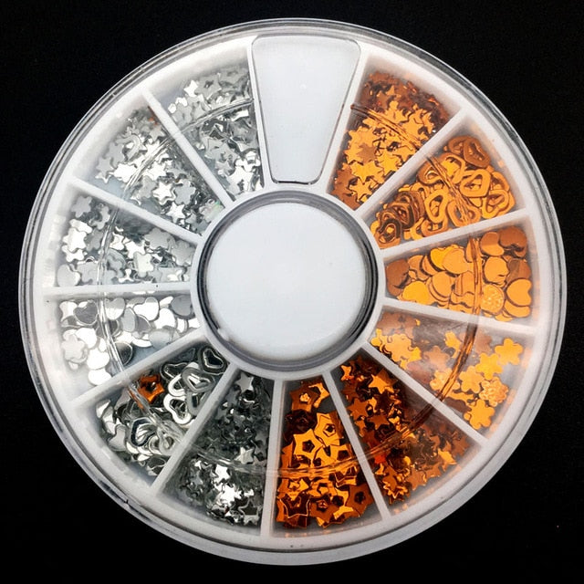 DIY Nail Art Wheel Tips Crystal Glitter Rhinestone 3D Nail Art Decoration Acrylic Diamond Drill