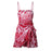 VenusFox Women Summer Leaf Print Sashes Boho Sleeveless Beach Strap Dresses