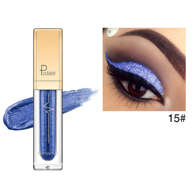 Liquid Eyeshadow Waterproof Glitter Pigments Gel Eye Shadow Cream 18 Colors