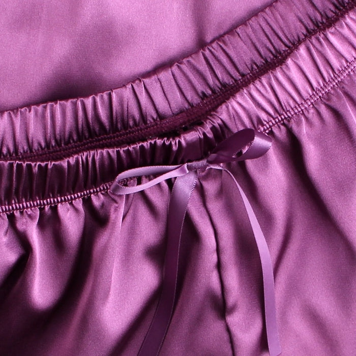 VenusFox Spaghetti Strap Lace Sexy Top + Shorts Pajamas Set