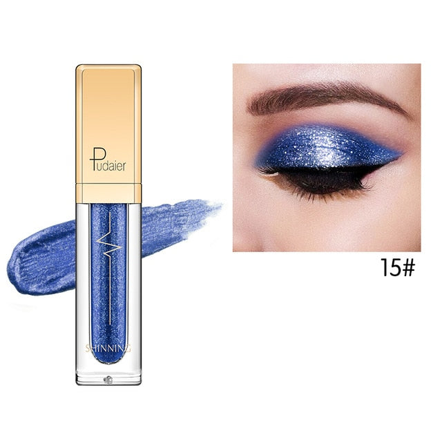 18 Colors Shine Smoky Eyeshadow Waterproof Dimond Glitter Liquid Cosmetic