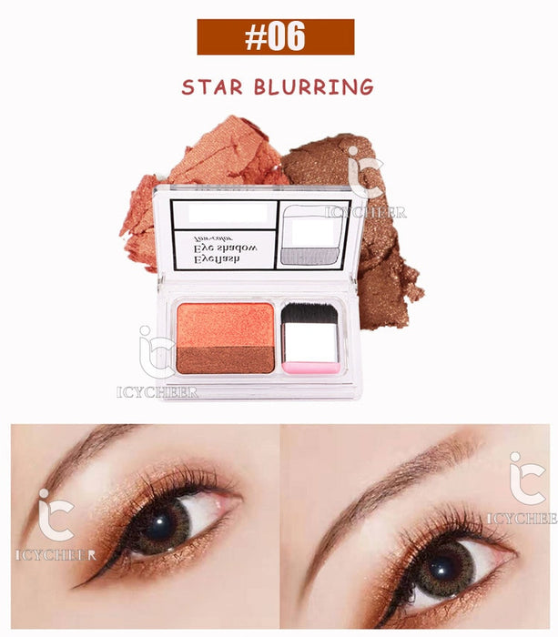 Lazy Eyeshadow Stamp Holiday Edition Eye Shadow Double Color Shimmer Palette