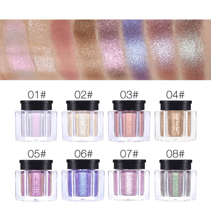 Crystal Luster Glitter Eyeshadow Powder Pigment Metallic Shiny  Eye Toppers Single Eye Shadow