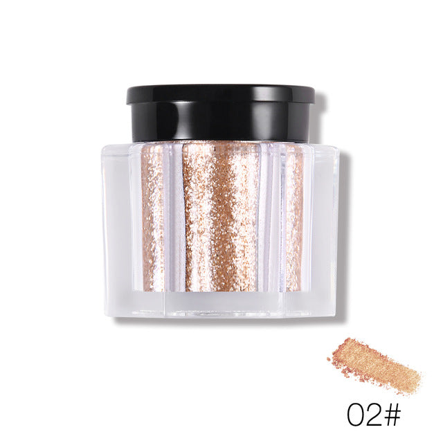 Crystal Luster Glitter Eyeshadow Powder Pigment Metallic Shiny  Eye Toppers Single Eye Shadow