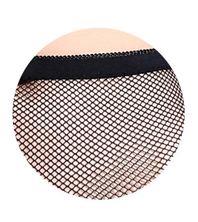VenusFox Women high waist knitting grid mesh pantyhose fishnet stocking