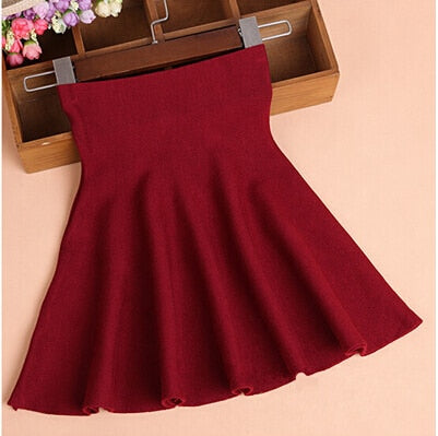 VenusFox Casual Elastic High Waist Knitted mini Skirts