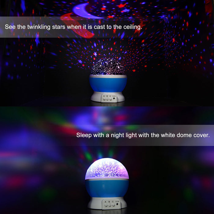 Luminous Romantic Starry Sky LED Night Light Projector Battery USB