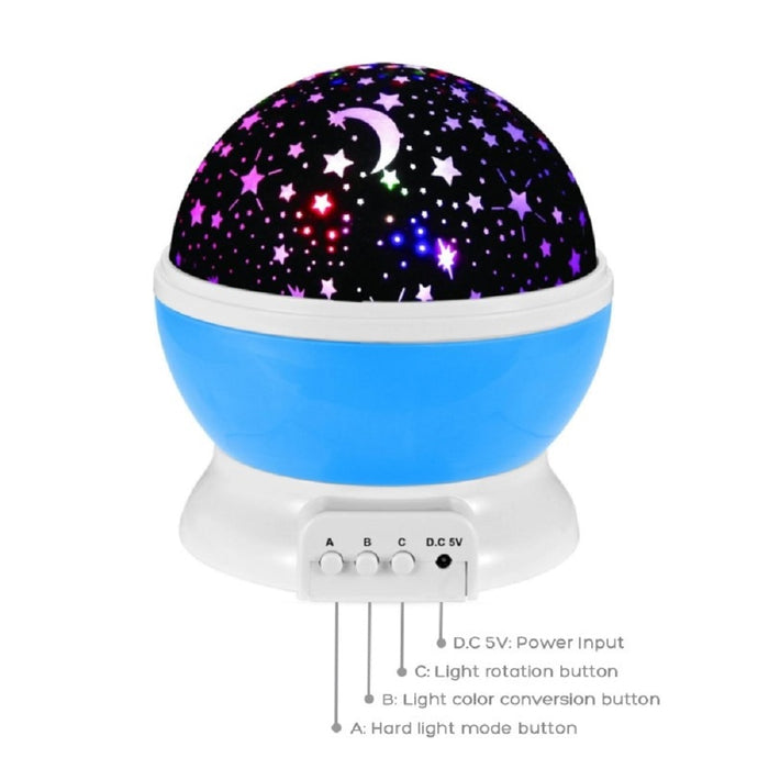 Luminous Romantic Starry Sky LED Night Light Projector Battery USB