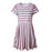 VenusFox  A-Line Striped Short Sleeve Casual Dress