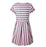 VenusFox  A-Line Striped Short Sleeve Casual Dress