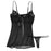 VenusFox Nightgown 2pc Black Sexy Lingerie Sets Plus Size