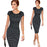 VenusFox Women Elegant Business Casual Bodycon Work Dress