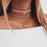 women Fashion Jewelry Long moon Tassel Gold color Choker Chain Necklace