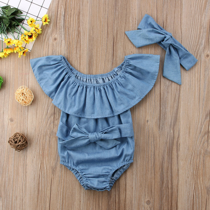 Cute Toddle Baby Ruffle Cotton Bodysuit