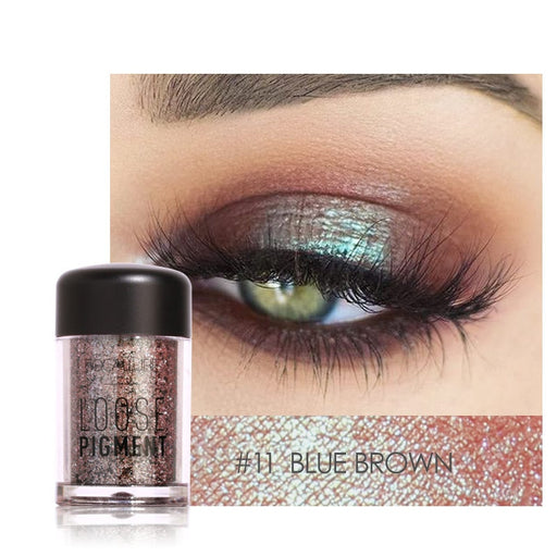 18 Colors Glitter Eyeshadow Powder Waterproof Loose Shimmer  Pigment