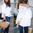 VenusFox Womens Off Shoulder Bowknot Slash Casual Loose Tops Blouse