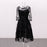 VenusFox Black Vintage Retro Elegant Lace Dress