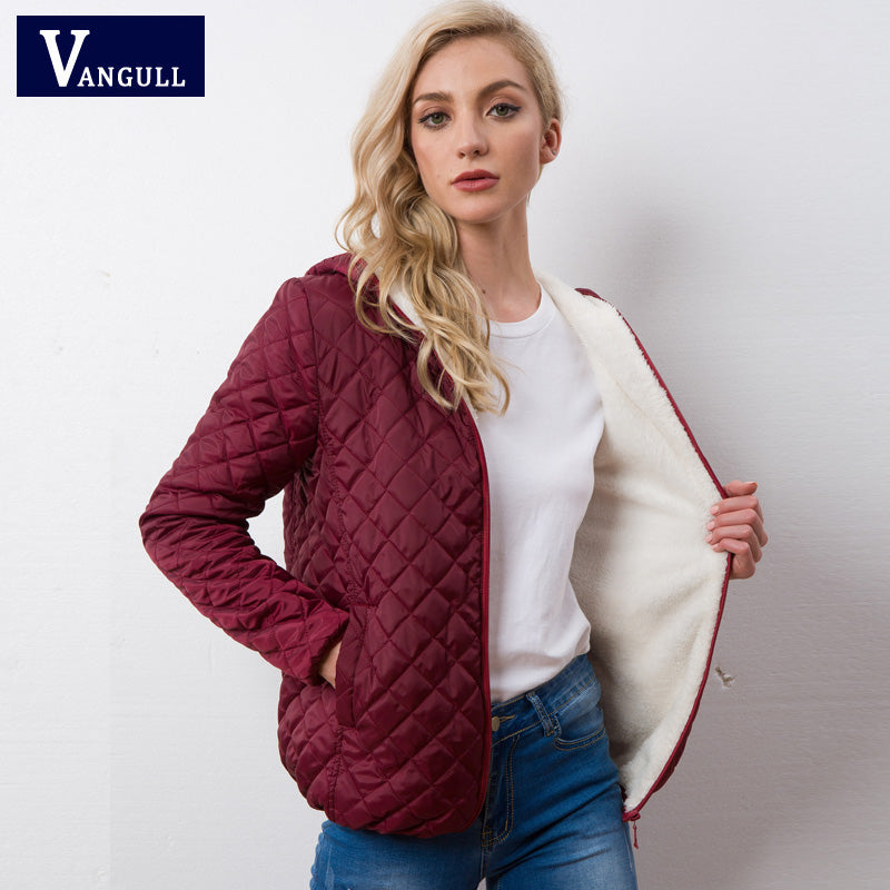 VenusFox Parkas hooded basic jackets Winter Coats