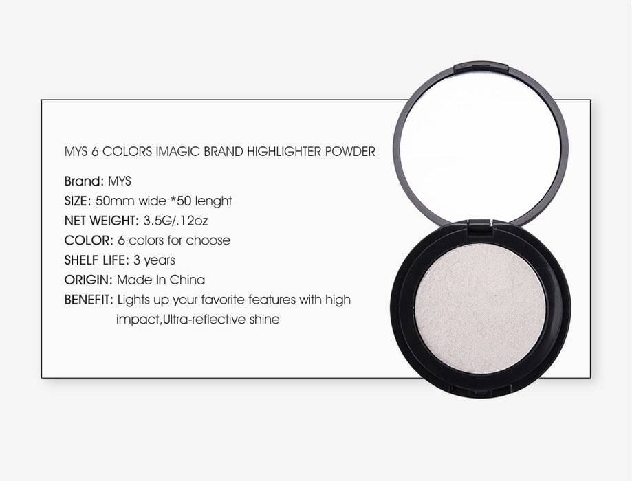 professional 6 color bronzer and highlighter palette powder