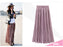 VenusFox Vintage Metallic High Waist Pleated Long Skirt