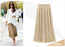 VenusFox Vintage Metallic High Waist Pleated Long Skirt