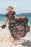 VenusFox Women Summer Boho Beach Maxi V Neck Vintage Print Long Dresses