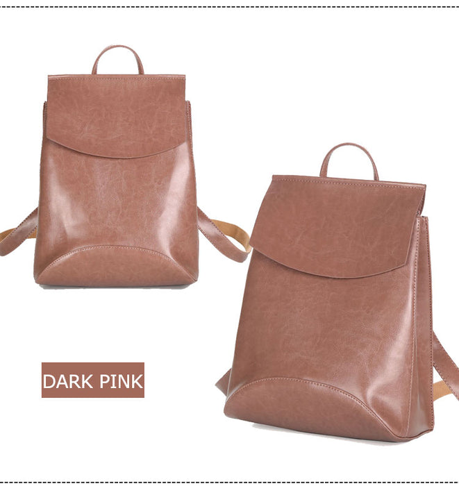 Women High Quality Fashion Leather Backpack Shoulder Bag