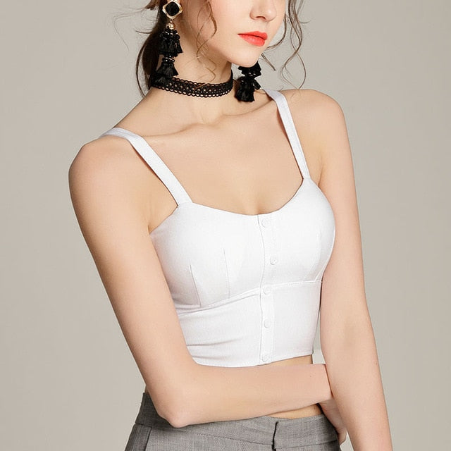 VenusFox Cami Striped Sexy Cropped Tops