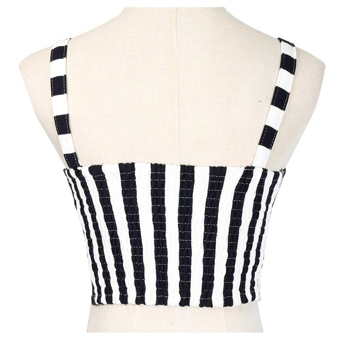 VenusFox Cami Striped Sexy Cropped Tops