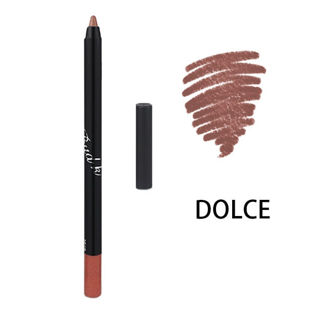 Lip Liner eyeliner Pencils Easy to Wear Waterproof Matte  10colors