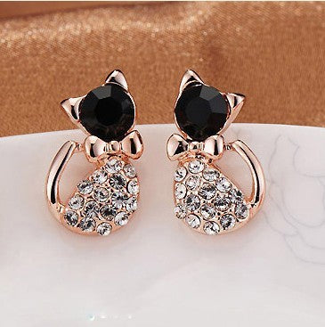 Fashion jewelry Cute Cat Stud Earrings