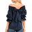 VenusFox Womens Off Shoulder Bowknot Slash Casual Loose Tops Blouse