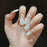 Medium size Marble Fake Nails  Acrylic Pre-designed Nails with Glue sticker