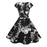 VenusFox Floral Dress 50s Vintage Casual Elegant Print O-Neck Party Work Office Dress