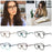 Women Eyeglasses Frame Retro Vintage Clear Lens Glasses Metal Plain Optical Eye Glasses