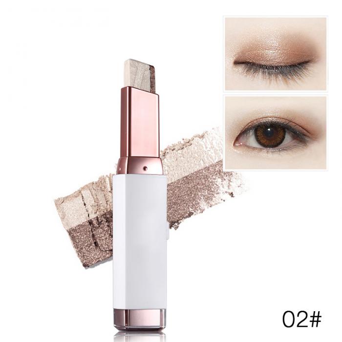 Fashion Eye Shadow Stick Double Color Eyes Makeup Cream Natural  Shimmer Glitter
