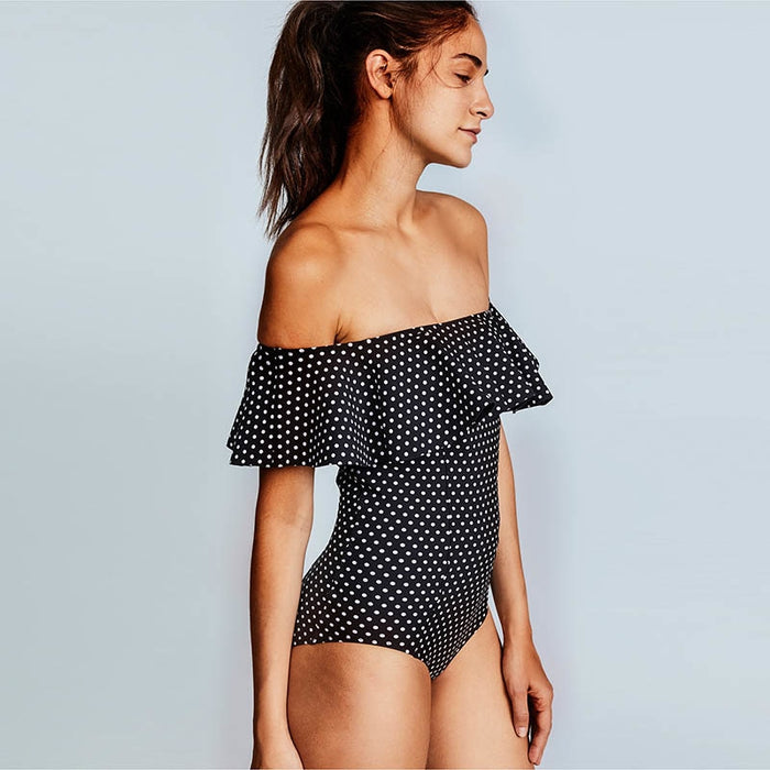 Sexy Off The Shoulder One Piece Swimsuit