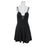 VenusFox Women Spaghetti Strap Dress Sexy V Neck Short Club Wear