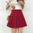 VenusFox High Waist Lolita Pleated A-line Mini Skirts Plus Size