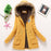 VenusFox long warm hooded cotton fur basic jacket plus size