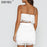 VenusFox Tassel Strapless Sexy Two Pieces Bandage Dresses