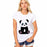 VenusFox Fashion Round Collar Adorable Panda Cute T Shirt